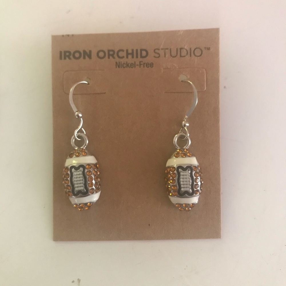 Glam football earings